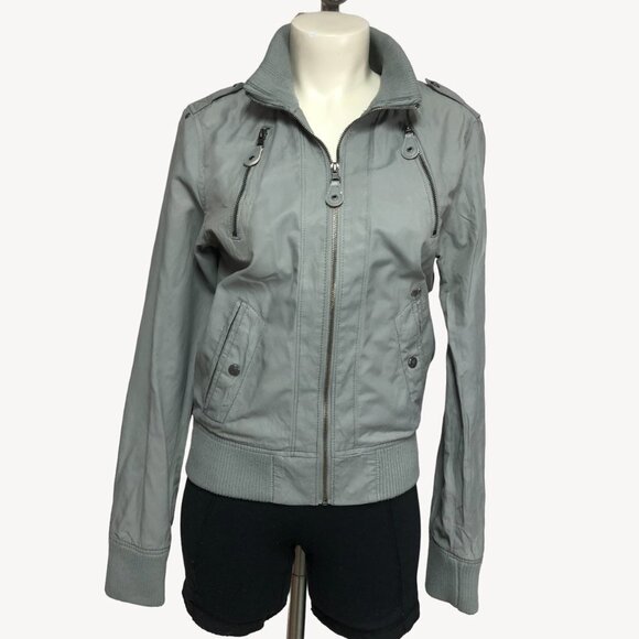 Fox Racing Jackets & Blazers - Fox Racing Light Grey Bomber Lightweight Jacket Size Medium